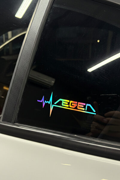 Banxtre Fiat Egea için Ritim Çizgili Egea Yazı Sticker 12CM(1 Adet)