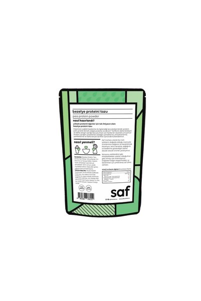 Saf Nutrition Saf Bezelye Proteini Tozu 100gr.