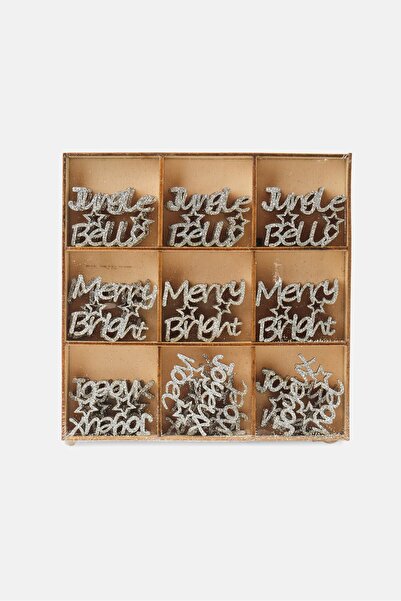 HOFF 36 Piece Christmas Spreaders X-Mass Set, Silver