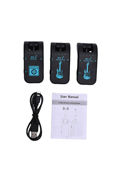 choice2 نظام جيتار لاسلكي بتردد 2.4 جيجا هرتز، جهاز إرسال واستقبال للجيتار ال...
