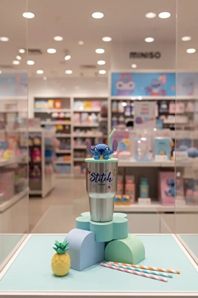 Disney Stitch Lisanslı Parti Serisi Ananas Desenli Çift Cidarlı Şişe