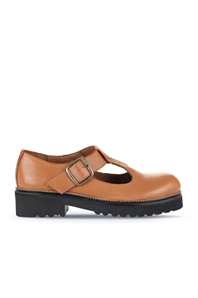 Bueno Shoes Γυναικεία κλασικά παπούτσια Tan Dark Leather 01wd0200