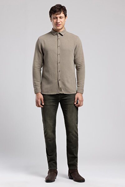 Lee Cooper Regular Fit Khaki Men's Shirt 261 Lcm 241003 Doyle Khaki