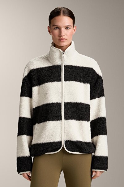 Oysho Çizgili bomber suni yün ceket