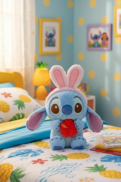 Disney Lisanslı Lilo & Stitch 28cm Kostümlü Tavşan Peluş Oyuncak