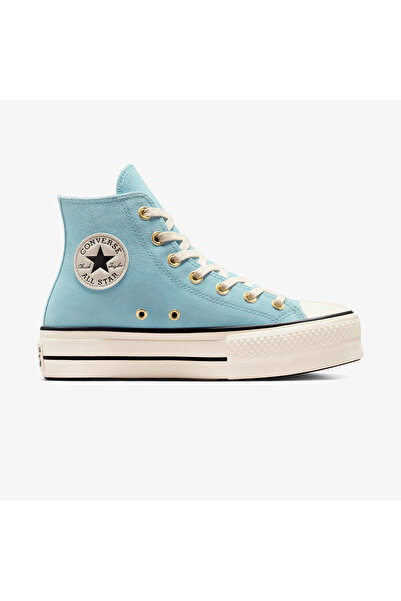Converse Chuck Taylor All Star Lift Unisex Mavi Süet Platform Sneaker
