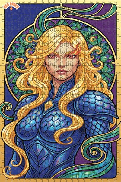 Teona Ahşap لغز خشبي مؤطر بطبقتين على طراز آرت نوو بتصميم ملكة النار المجنحة ...