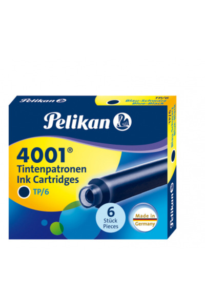 Pelikan Small Cartridges, Ink 4001, set/6, Dark Blue