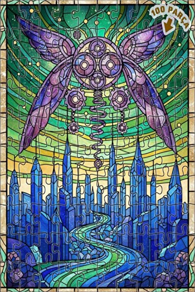 Teona Ahşap لغز خشبي للمدينة المفقعة والجسم الميكانيكي المجنح من ميستيك، 100 ...