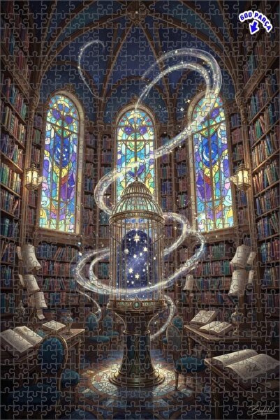 Teona Ahşap لغز خشبي مؤطر بطبقتين من مكتبة السحر الغامضة 600 قطعة 50×35