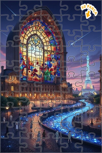 Teona Ahşap لغز خشبي بإطار مزدوج الطبقات من باريس سباركلينج فيفك آرت 50 قطعة ...