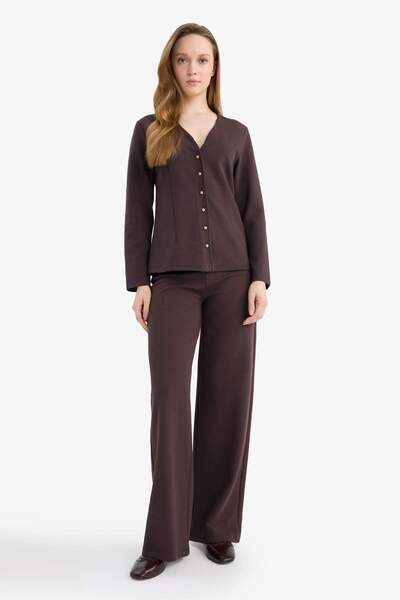 DeFacto Straight Wide Straight-Leg Trousers G9151Ax26Sp