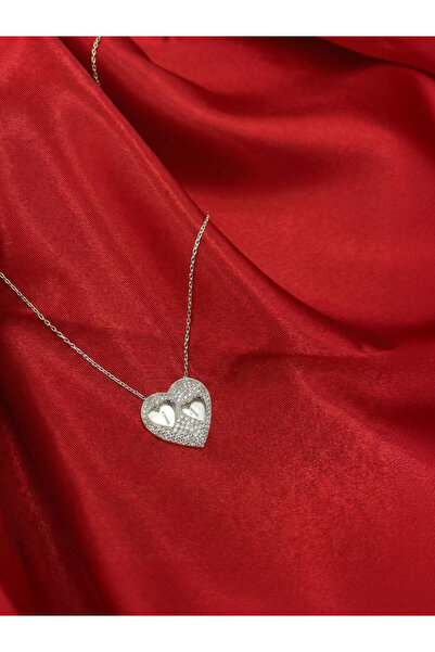Silveria Jewels Kişiselleştirilebilir 925 Ayar Gümüş İsimli Kalp Kolye – Harf...
