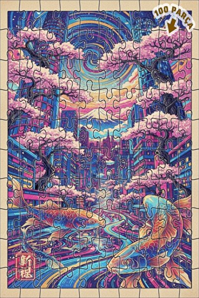 Teona Ahşap لغز خشبي بإطار مزدوج الطبقات من فنون الكوي في مدينة النيون 100 قط...