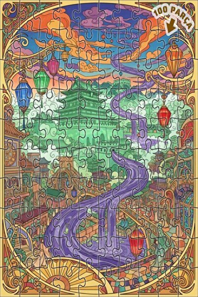 Teona Ahşap لغز خشبي رائع ذو طبقتين بإطار مزدوج، بتصميم لوحة زيتية مستوحاة من...