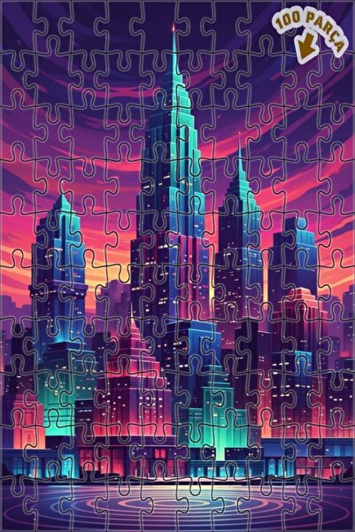 Teona Ahşap لغز خشبي بإطار ذو طابقين بمظهر لوحة زيتية لمنظر مدينة نيو نوار 10...