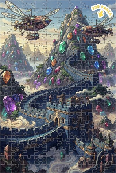 Teona Ahşap لغز خشبي بإطار مزدوج الطبقات من ستيامبانك كريستال شاتو ديفريسيون ...