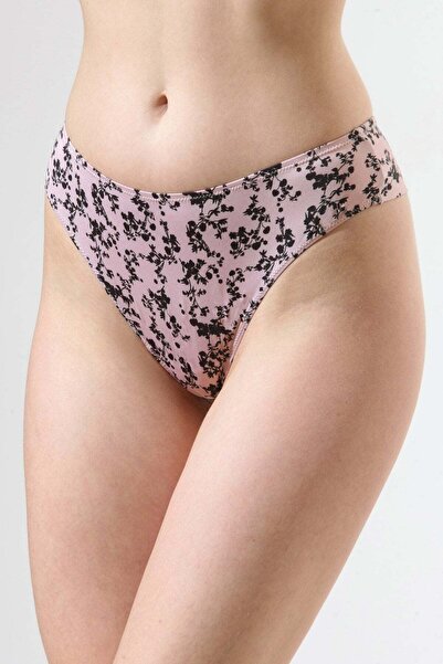 Piera Pink-black printed Brazilian panty SOFI PRINT S1861