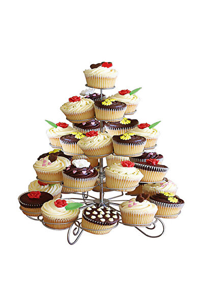 Biki 5 Tier Metal Cupcake Stand, Cupcake Holder for Party Table Decoration