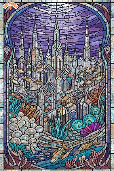 Teona Ahşap لغز خشبي فني من الفسيفساء تحت الماء من مدينة الكريستال السحرية 50...