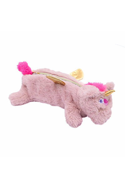 Astra fluffy pencil case, 1 compartment, Unicorn