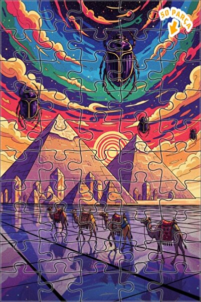 Teona Ahşap لغز خشبي بإطار مزدوج الطبقات يصور حشرات طائرة في سماء مصر الغامضة...