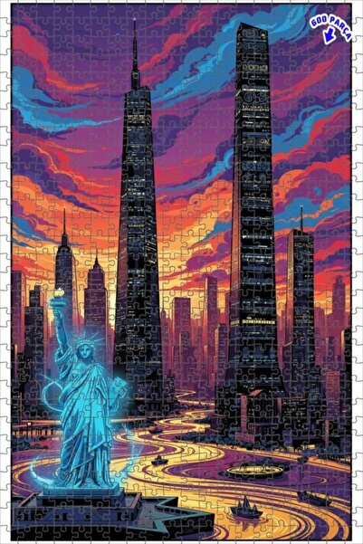 Teona Ahşap لغز خشبي مؤطر بطبقتين من نيو-نوار فن التماثيل التذكارية للحرية 60...