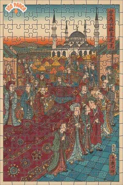Teona Ahşap لغز خشبي بمنظر السوق العثماني 150 قطعة 20×30