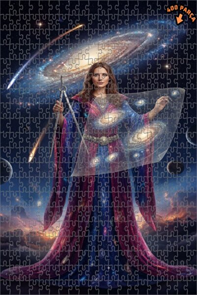 Teona Ahşap لغز خشبي مؤطر مكون من طبقتين بتصميم المرأة في الكون ومشاهد المجرا...