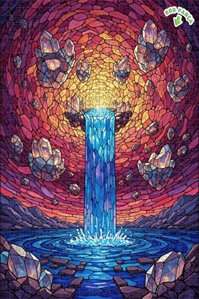 Teona Ahşap لغز خشبي بإطار مزدوج الطبقات على شكل شلال كريستالي مهيب 800 قطعة ...