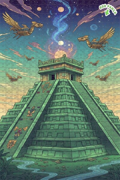 Teona Ahşap لغز خشبي مؤطر مزدوج الطبقات بزيت اللوحة الزيتية، بتصميم الأهرامات...