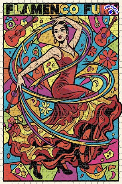 Teona Ahşap لغز خشبي بإطار مزدوج الطبقات بمظهر فن البوب لرقصة الفلامنكو 600 ق...