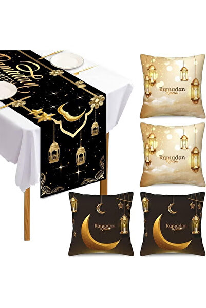Generic 5-Piece Ramadan Decorations Set with 1 pcs Ramadan Table Runner and 4...