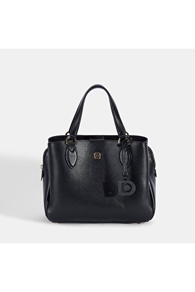 Desa Kadın Siyah D Logolu Deri El Çantası