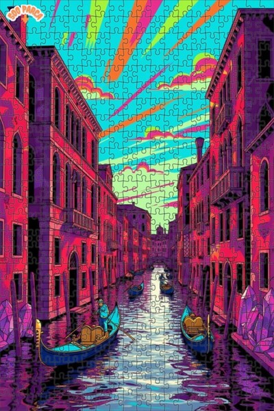 Teona Ahşap لغز خشبي بإطار مزدوج الطبقات بتصميم فني نيو-بوب لقنوات البندقية 5...