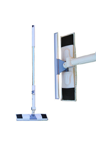 TodayShop Mop la 180° cu lavetă din microfibră și racletă din silicon - Curăț...