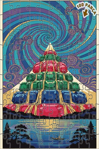 Teona Ahşap لغز خشبي بإطار مزدوج الطبقات من كريستال ماونتن آند بوتيك رايدر 10...