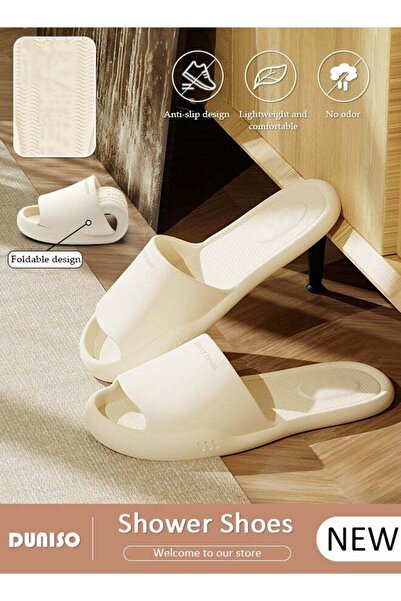 DOMEET Shower Shoes, Foldable Travel Slippers, Non Slip Shower Shoes, Soft Li...
