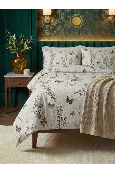 Boreas Home Butterfly Double Duvet Cover Set with Elastic Sheets