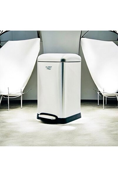 Floret سلة مهملات مربعة من الفولاذ المقاوم للصدأ، مقاومة للصدأ، سلة فضية صغير...