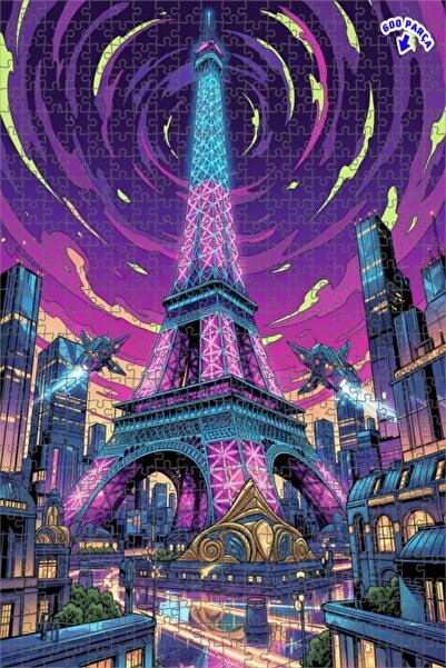 Teona Ahşap لغز خشبي بإطار مزدوج الطبقات من نيو نوار باريس 600 قطعة 50x35