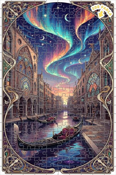 Teona Ahşap لغز خشبي فني لليالي البندقية أورورا 200 قطعة 25×35