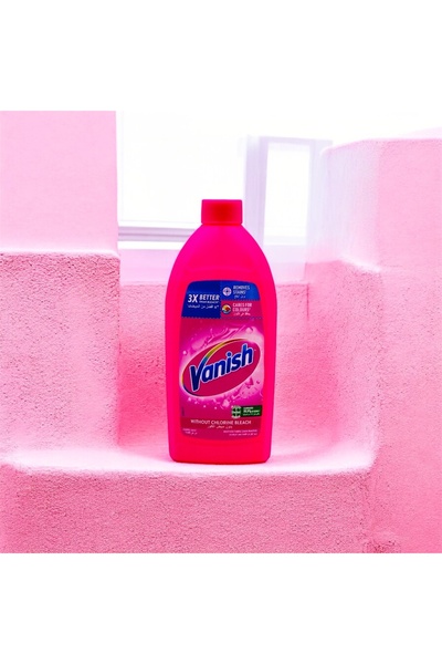 Vanish مزيل بقع سائل مبيض، تركيبة خالية من الكلور، يزيل البقع الصعبة والجافة،...