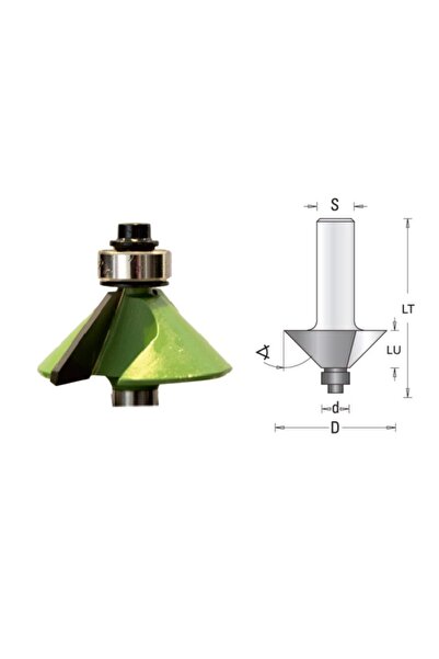 ELBE Freza cu coada, placata CMS, cu rulment copier in varf, profil inclinat ...