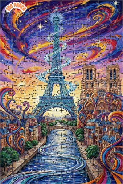 Teona Ahşap لغز خشبي بإطار ذو طابقين بمظهر لوحة زيتية لمنظر باريسي حالمة 150 ...