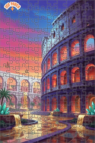 Teona Ahşap لوحة زيتية تصور الإمبراطورية الرومانية القديمة، لغز خشبي مؤطر بطب...