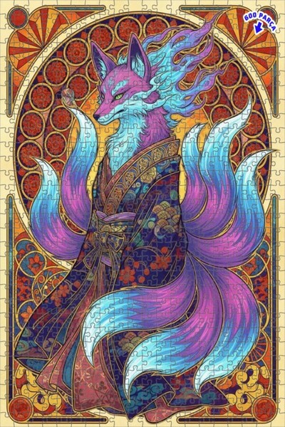 Teona Ahşap لغز خشبي مؤطر ذو طبقتين من ماجيكال كيتسون ساند آرت، 600 قطعة، 50x...