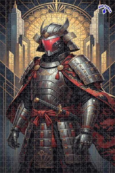 Teona Ahşap لوحة زيتية لمحارب الساموراي بأسلوب الآرت ديكو، ألغاز خشبية مؤطرة ...