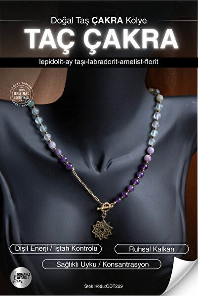 OSMANLI DEĞERLİ TAŞ Certified Lepidolite-Moonstone-Labradorite-Amethyst-Fluor...