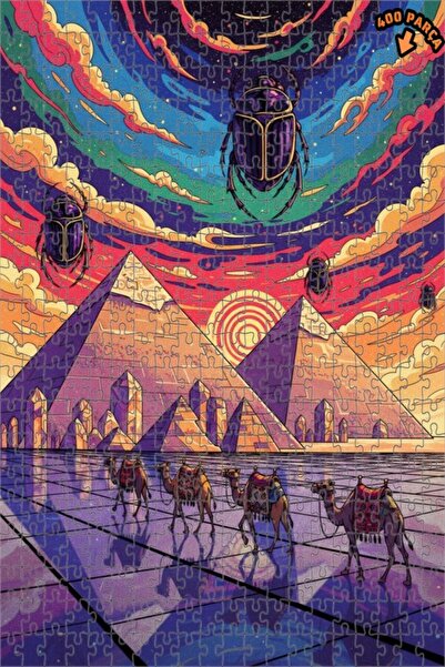 Teona Ahşap لغز خشبي بإطار مزدوج الطبقات يصور حشرات طائرة في سماء مصر الغامضة...